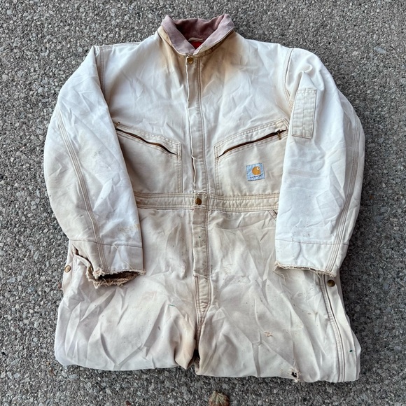 Vintage Carhartt Faded Insulated Coveralls - Picture 1 of 5